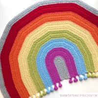 Melu Crochet:  Rainbow Drop Blanket