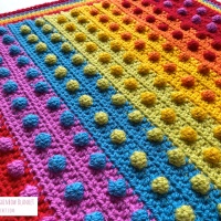 Melu Crochet: Modern Bobble Rainbow Blanket