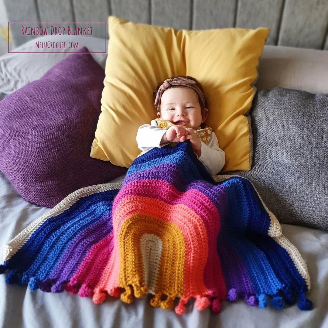 Crochet Rainbow Blanket