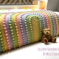 Melu Crochet:  Lollipop Rainbow Blanket