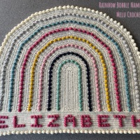 Melu Crochet:  Rainbow Bobble Name Blanket